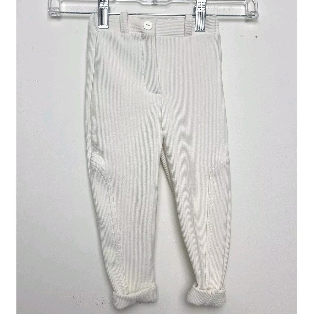 VTG The Childrens Place Cream Ribbed Pants‎ Rolled Cuff